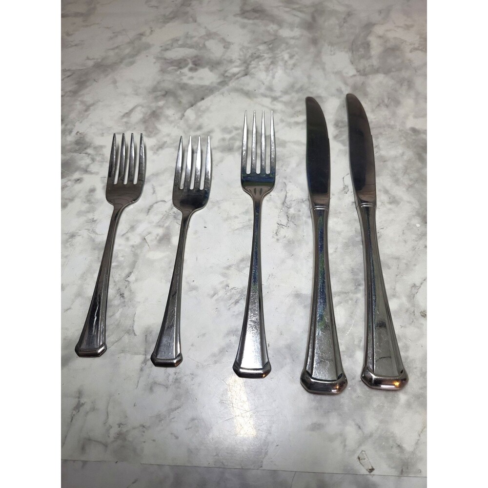 SSS By Oneida Aberdeen Admiral Stainless Flatware Forks & Knives Dining Utensils